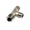 Tee adaptor nickel plated brass M/M/F - 1/2 x 1/2